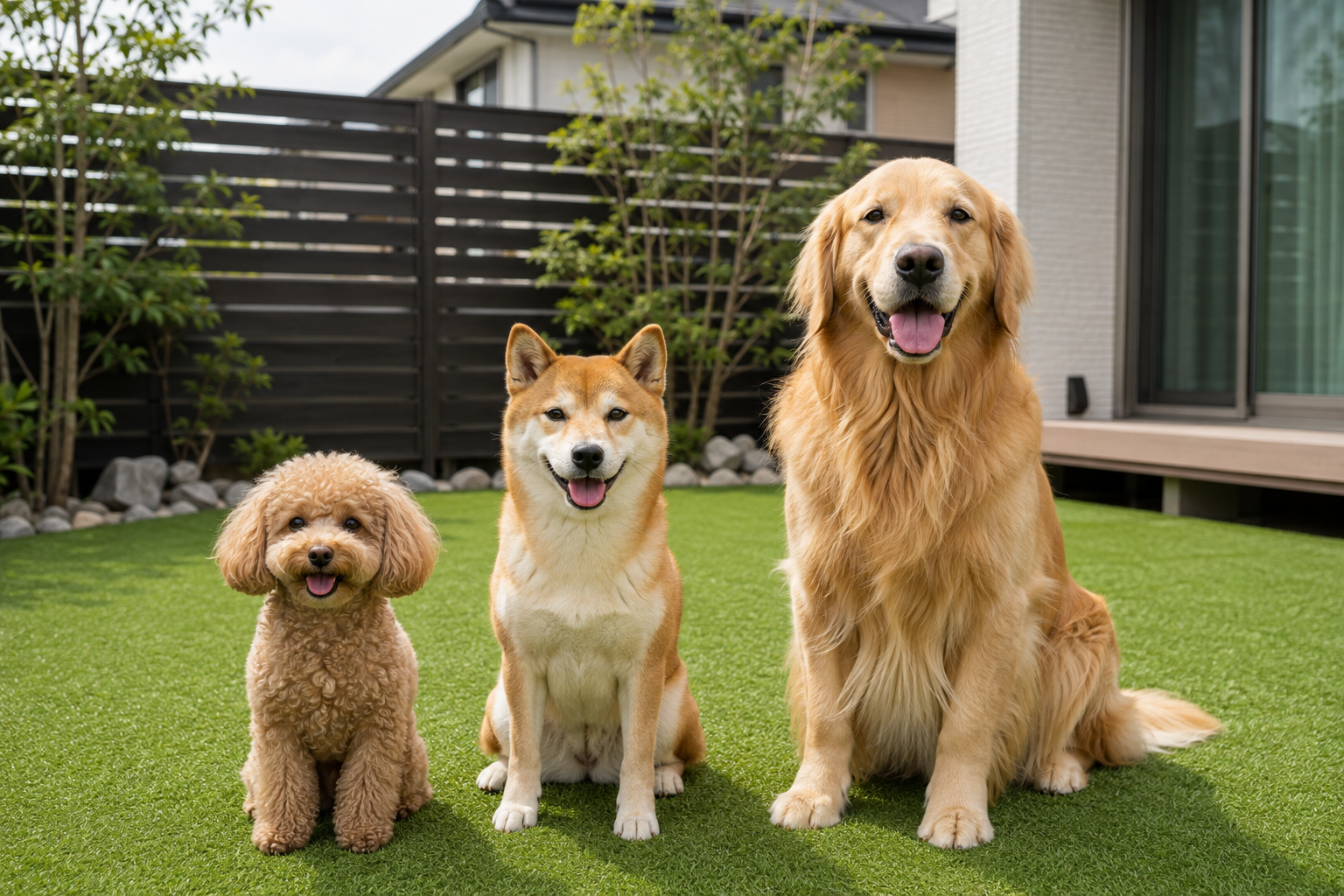 小型犬・中型犬・大型犬の体格の違い