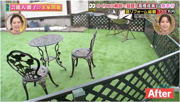 TBS『櫻井・有吉THE夜会』で紹介されたドッグラン施工後の庭