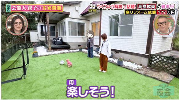TBS「櫻井・有吉THE夜会」で紹介された施工後のドッグランで遊ぶ様子