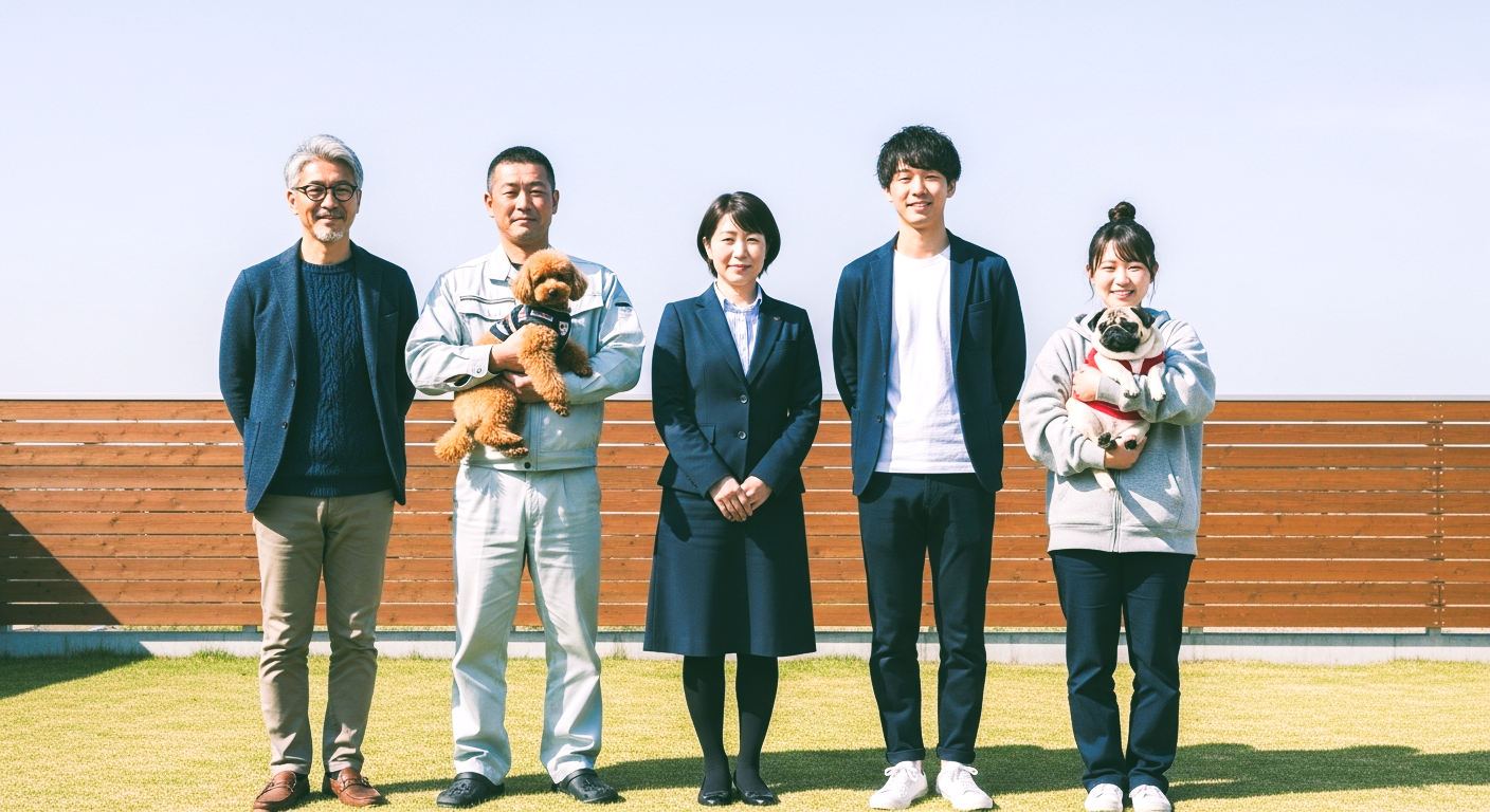ドッグランホームズ スタッフ集合写真