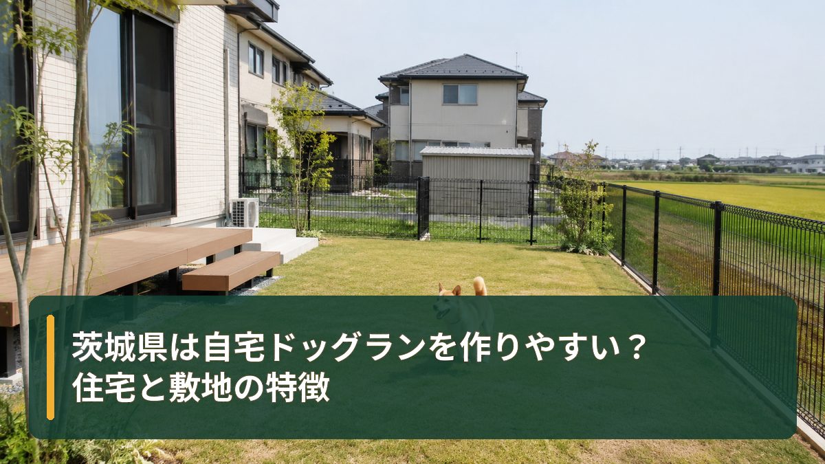 茨城県は自宅ドッグランを作りやすい?住宅と敷地の特徴