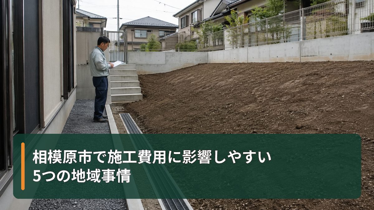 相模原市で施工費用に影響しやすい5つの地域事情
