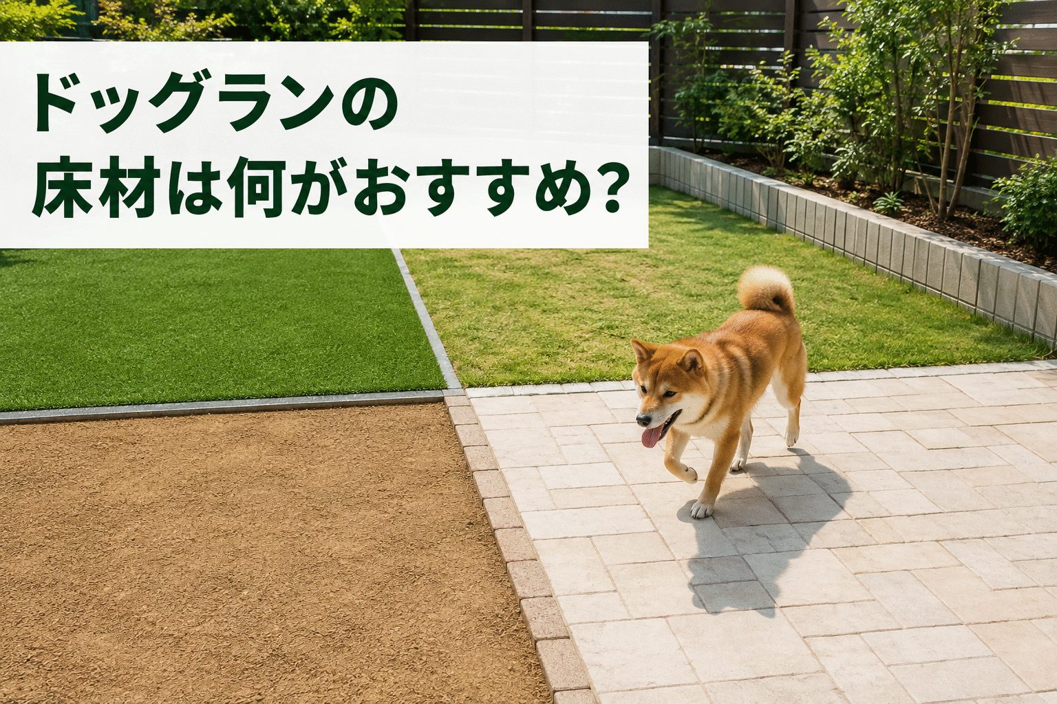 ドッグランの床材は何がおすすめ?