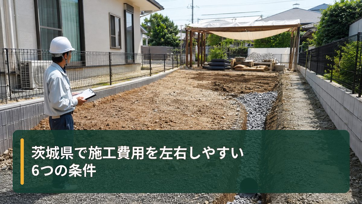 茨城県で施工費用を左右しやすい6つの条件
