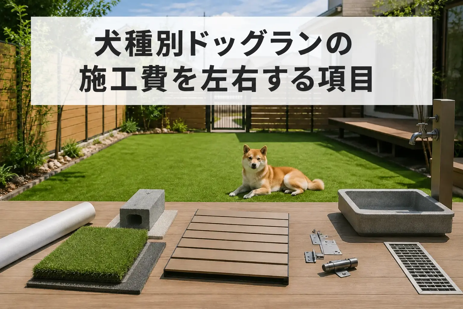 犬種別ドッグランの施工費を左右する項目