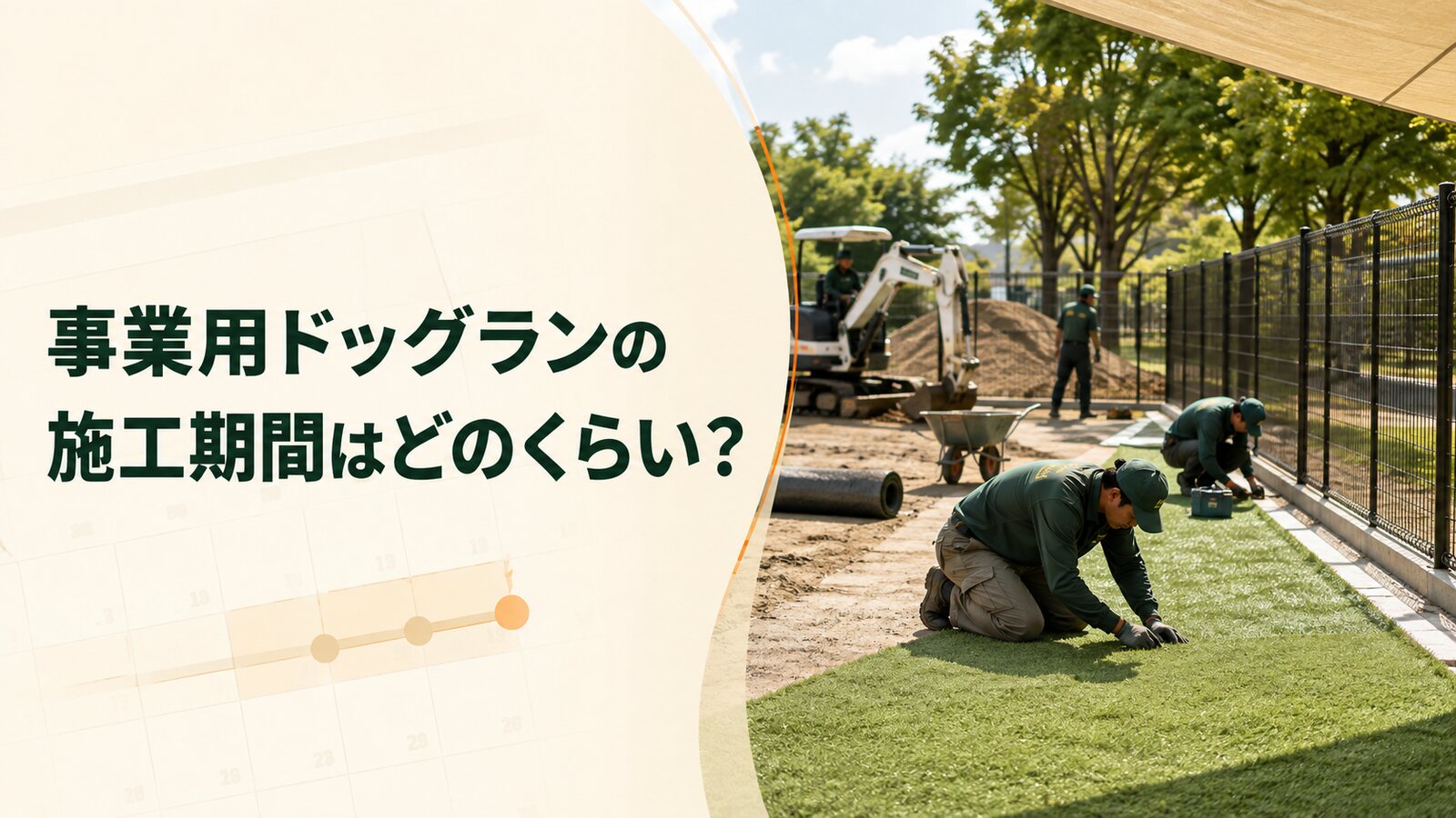 事業用ドッグランの施工期間はどのくらい？