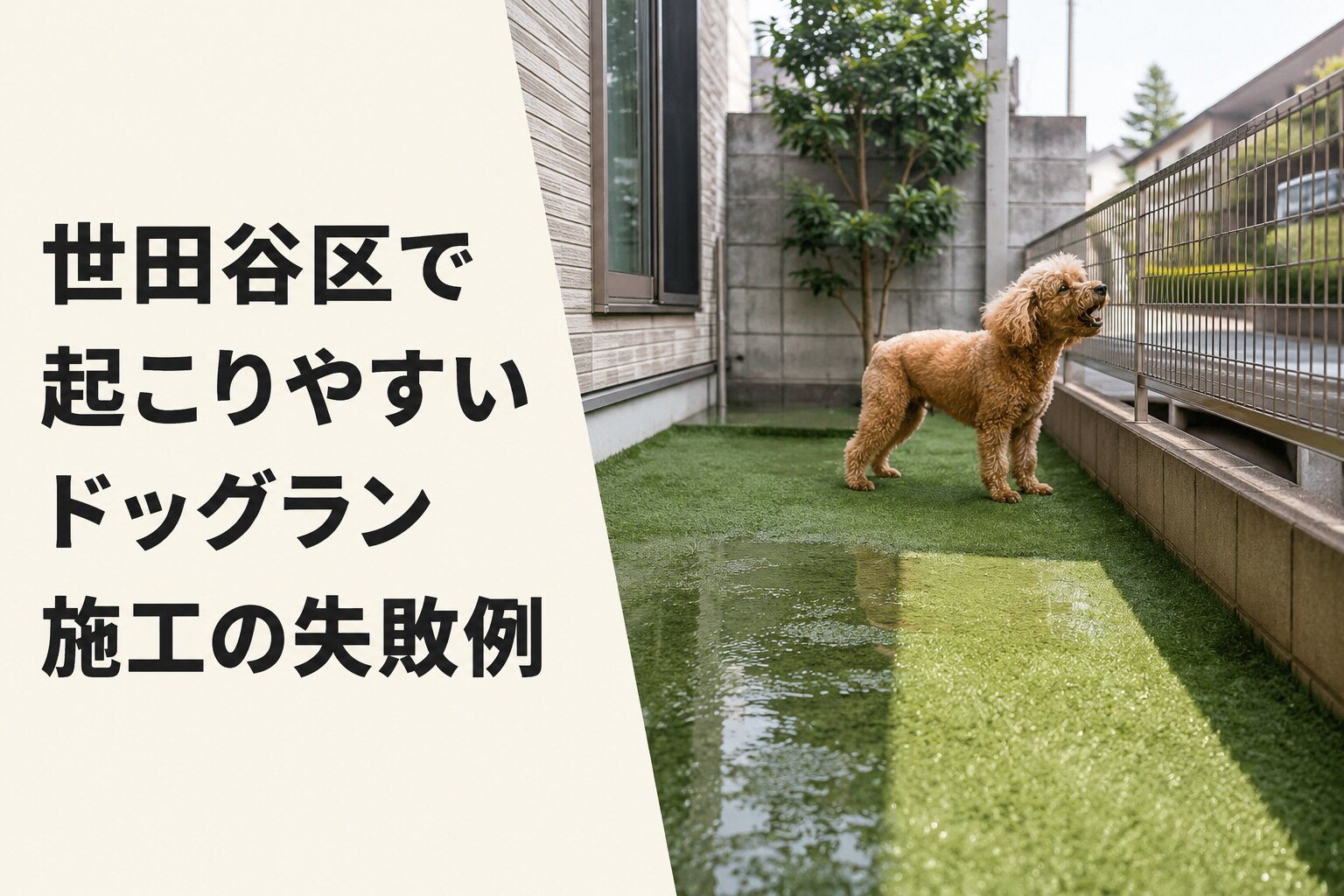 世田谷区で起こりやすいドッグラン施工の失敗例