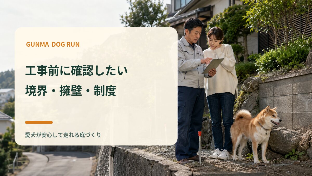 工事前に確認したい境界・擁壁・制度