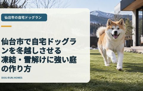 仙台市で自宅ドッグランを冬越しさせる｜凍結・雪解けに強い庭の作り方