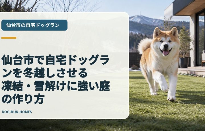 仙台市で自宅ドッグランを冬越しさせる｜凍結・雪解けに強い庭の作り方