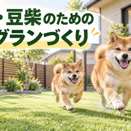 柴犬・豆柴のためのドッグランを作る時に知っておきたいこと｜広さ・フェンス・床材を解説