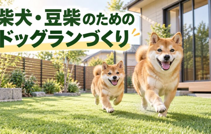 柴犬・豆柴のためのドッグランを作る時に知っておきたいこと｜広さ・フェンス・床材を解説