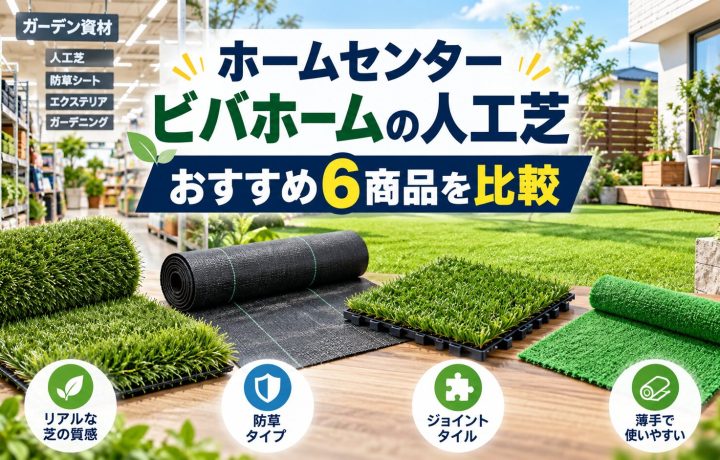ビバホームの人工芝おすすめ6商品を比較｜庭・ベランダ・室内・ドッグランに合う選び方