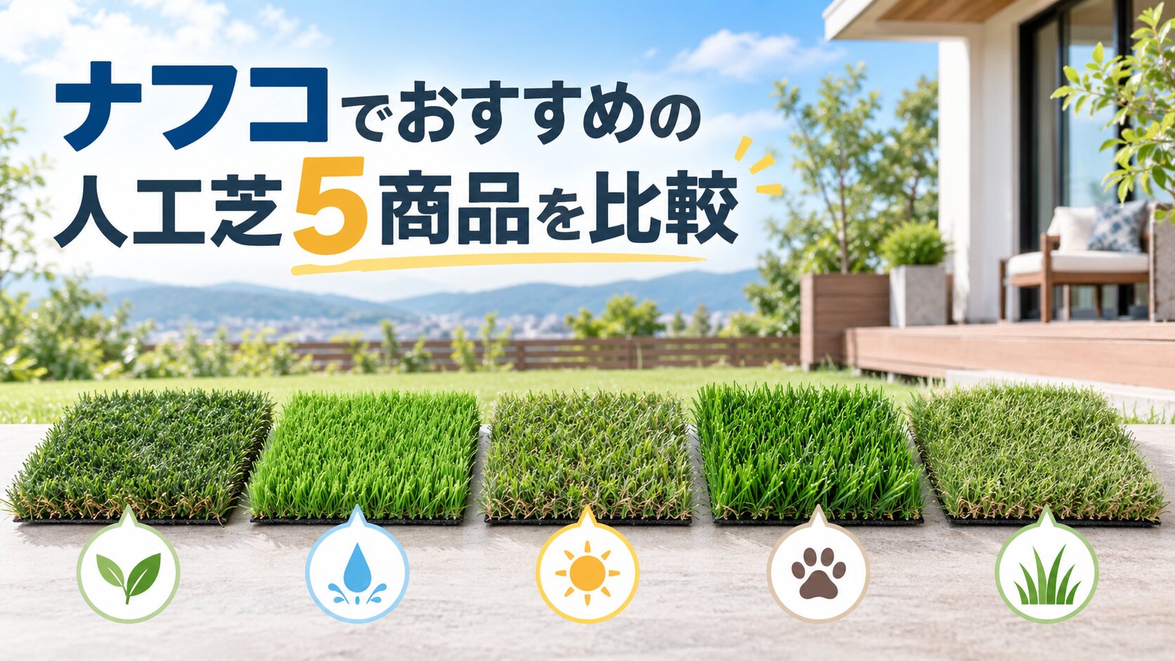 ナフコでおすすめの人工芝5商品を比較