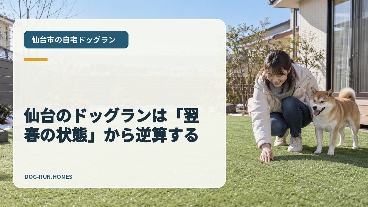 仙台のドッグランは「翌春の状態」から逆算する