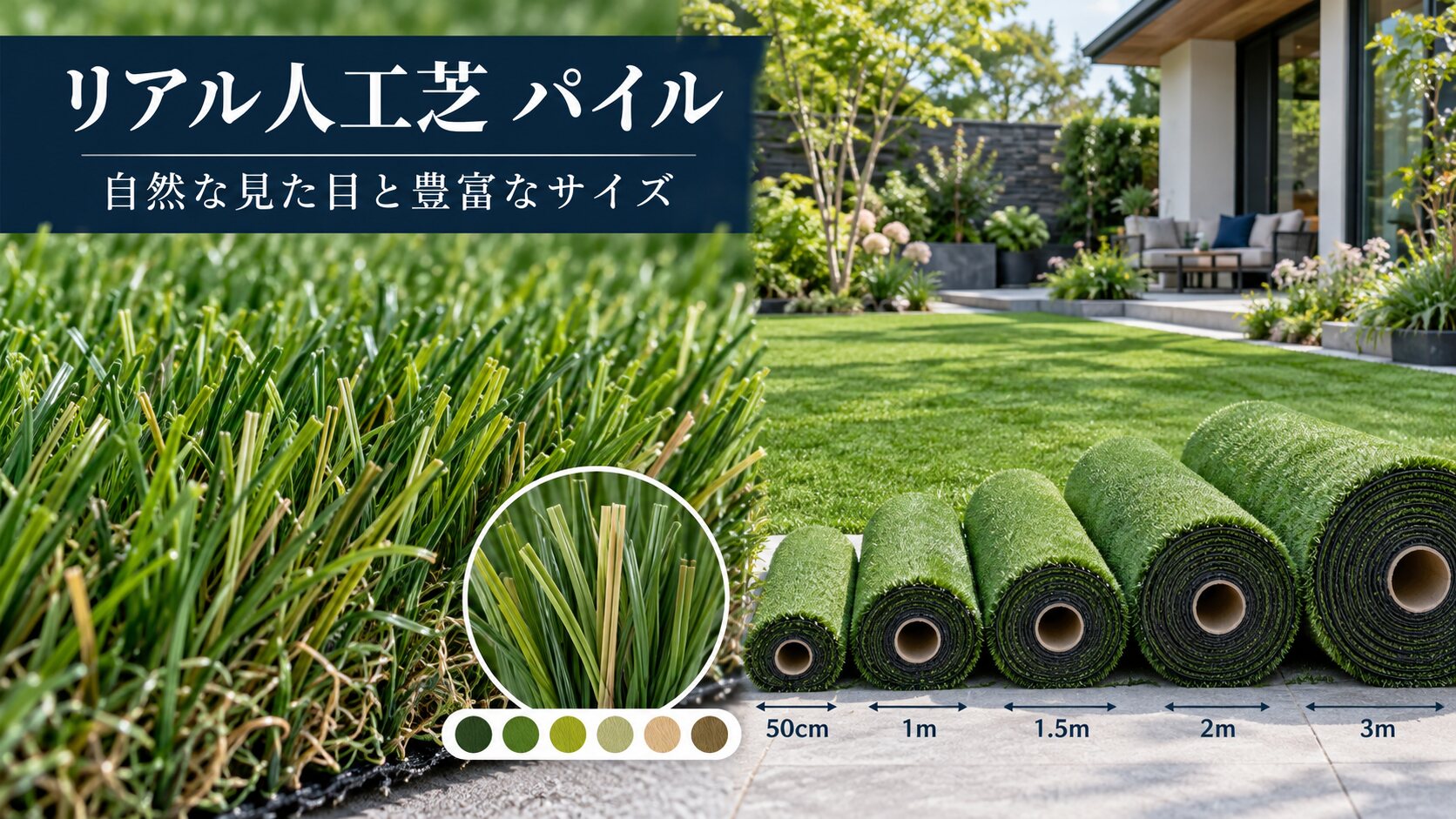 リアル人工芝パイル