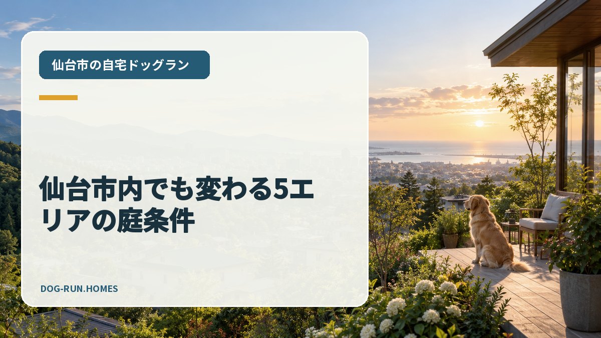 仙台市内でも変わる5エリアの庭条件
