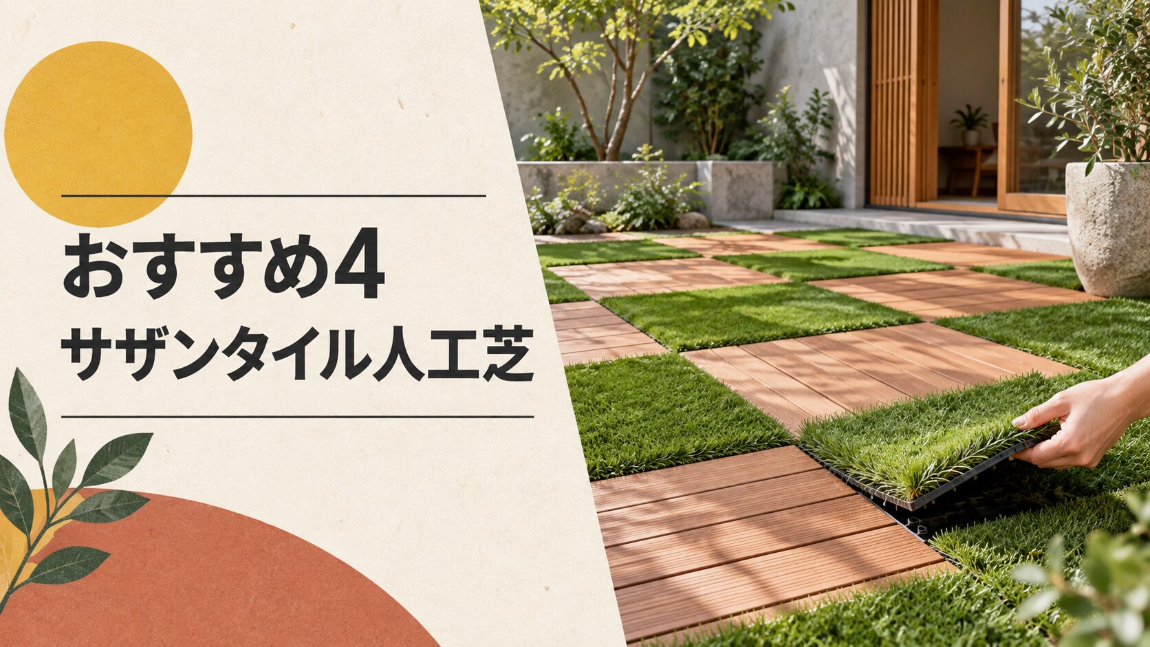 おすすめ4|LIFELEX サザンタイル 人工芝 KR10-1187