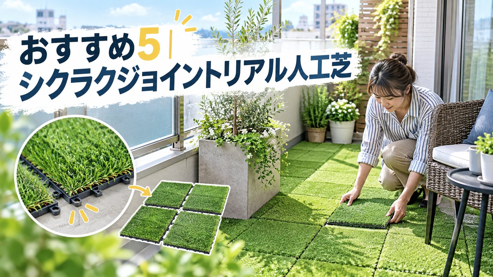 おすすめ5｜ナフコ シクラクジョイントリアル人工芝 30×30