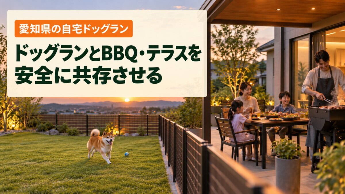ドッグランとBBQ・テラスを安全に共存させる