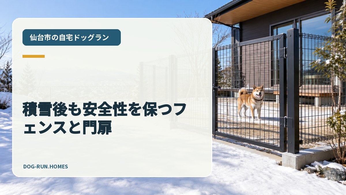 積雪後も安全性を保つフェンスと門扉
