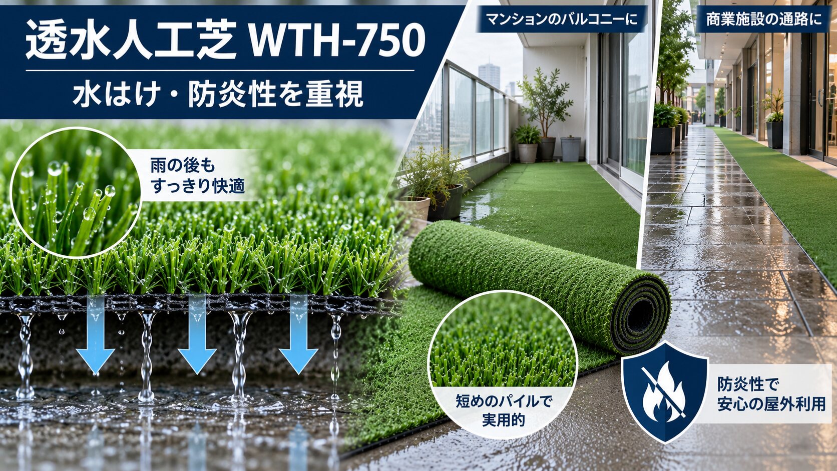 WTH-750透水防炎人工芝