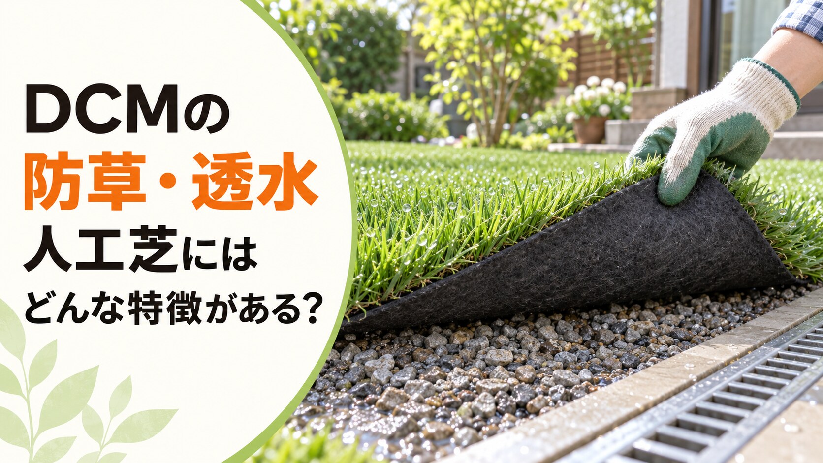 DCM防草・透水人工芝の特徴