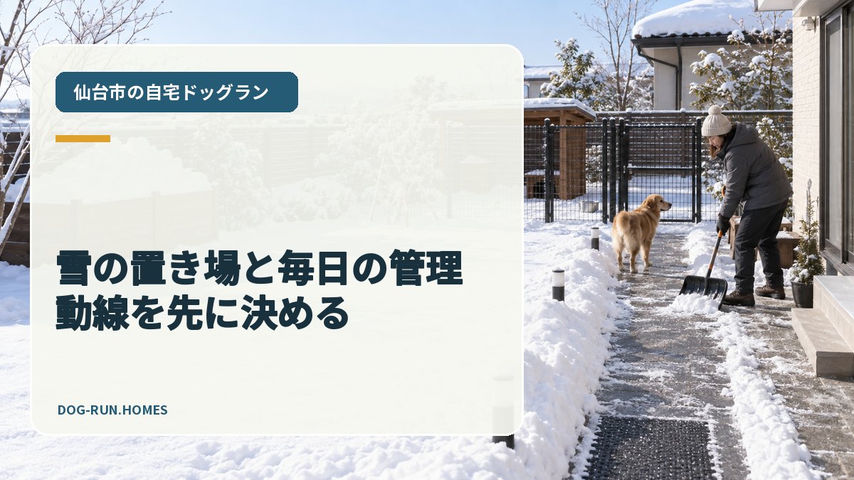 雪の置き場と毎日の管理動線を先に決める