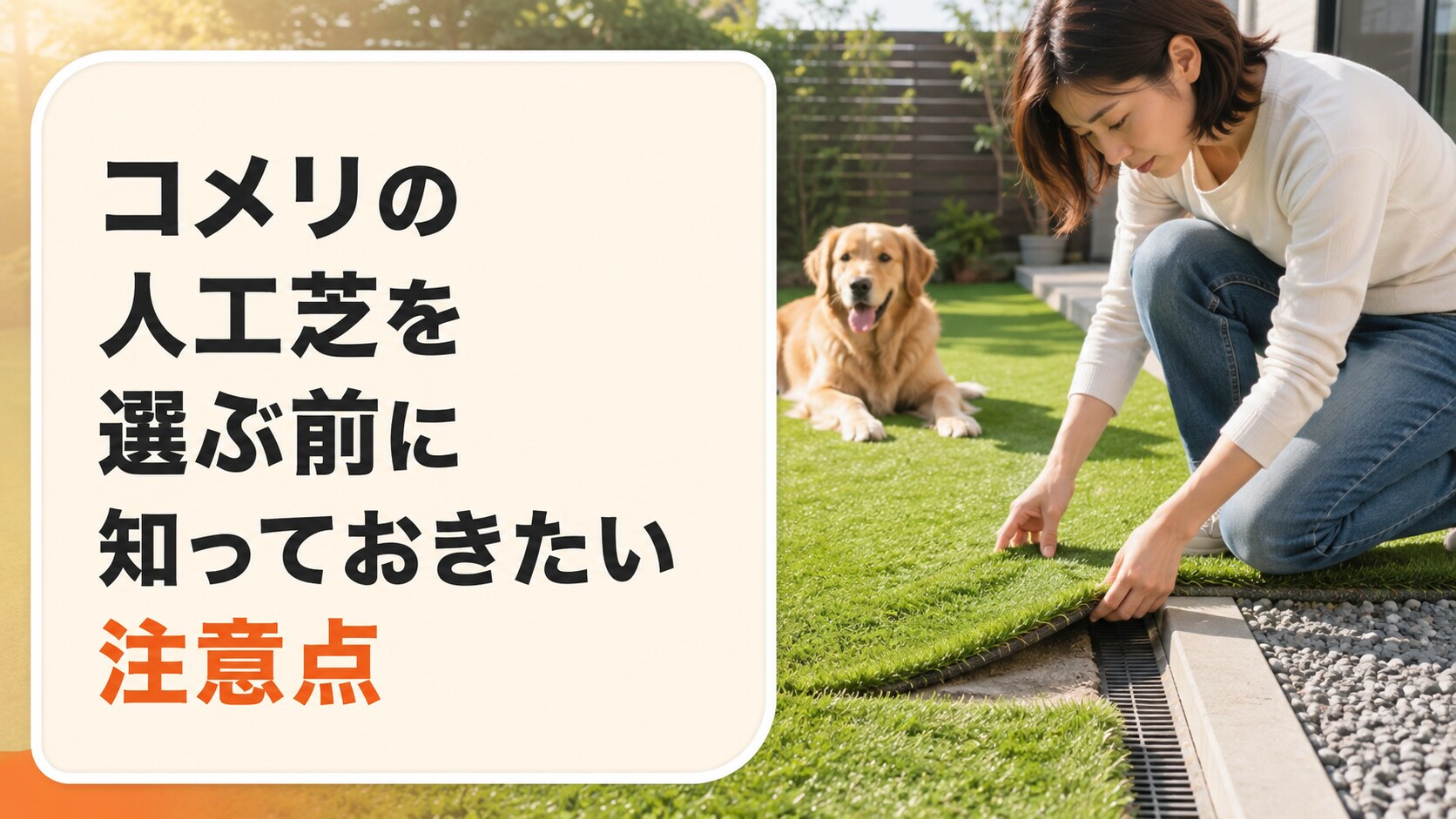コメリ人工芝の注意点