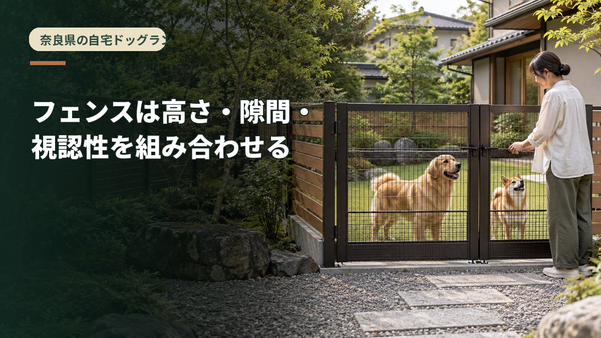 フェンスは高さ・隙間・視認性を組み合わせる