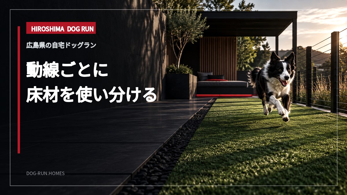 動線ごとに 床材を使い分ける