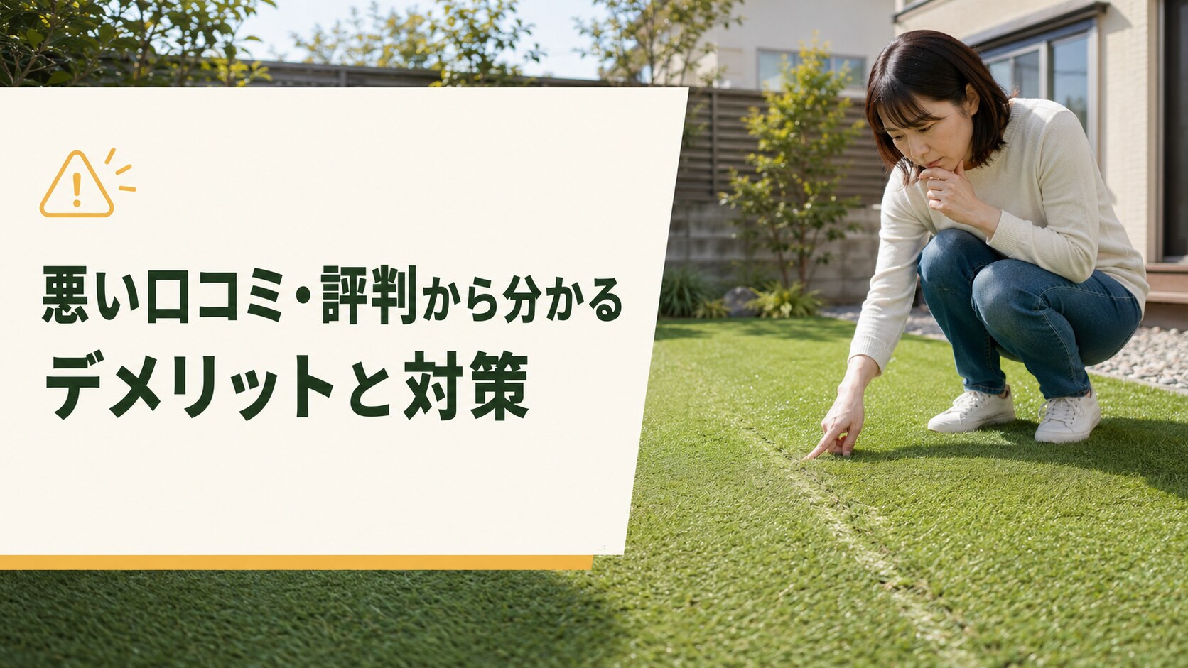 カインズ人工芝の悪い口コミと対策