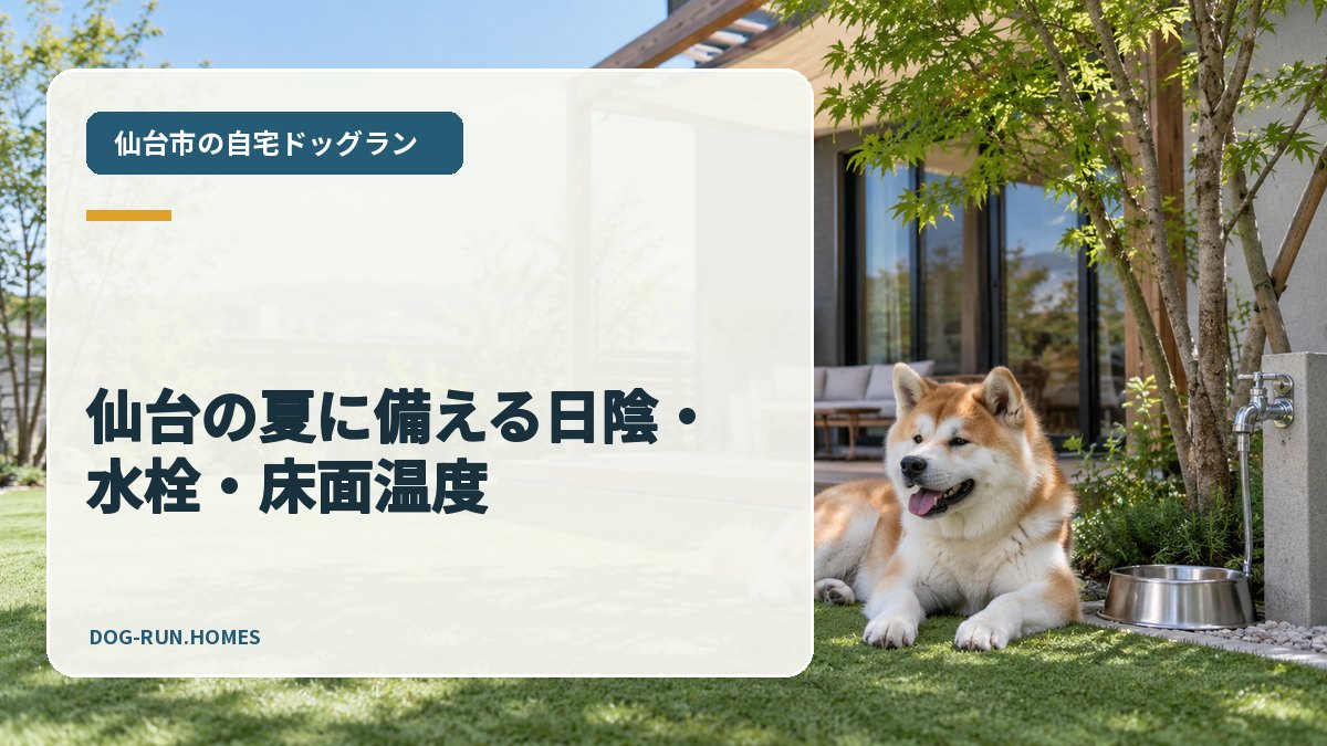 仙台の夏に備える日陰・水栓・床面温度