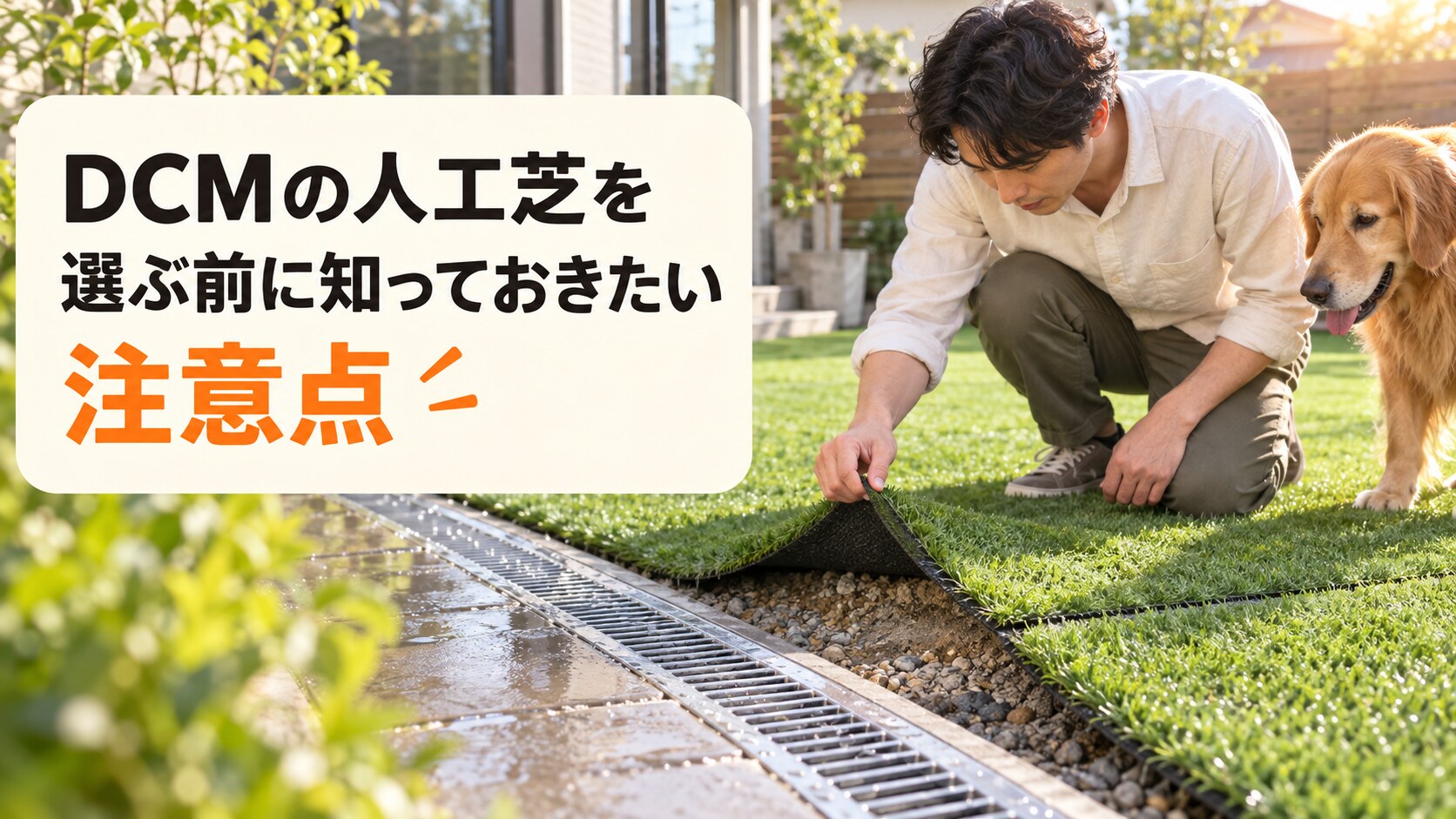 DCM人工芝の注意点
