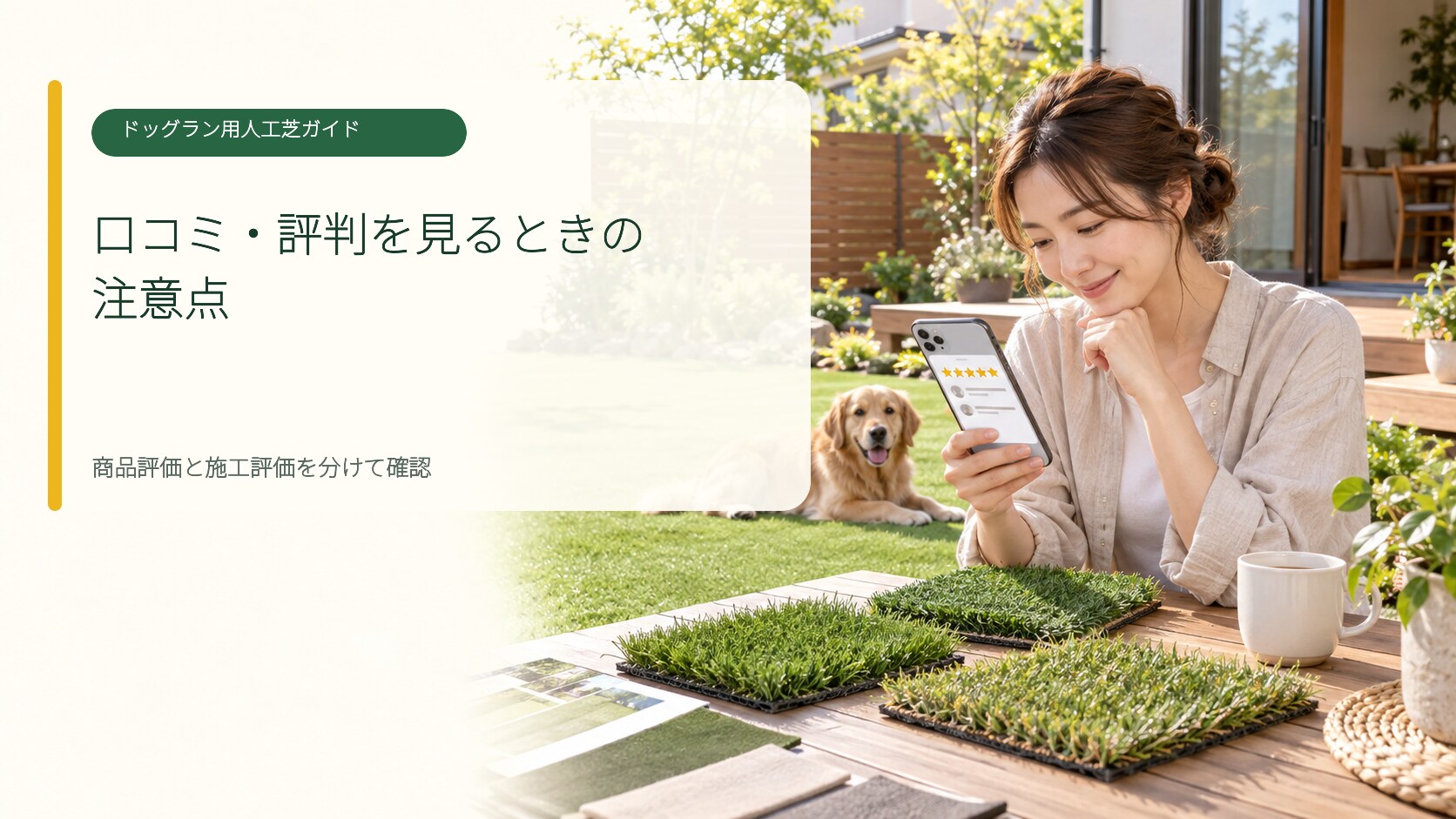人工芝の口コミと評判で確認するポイント