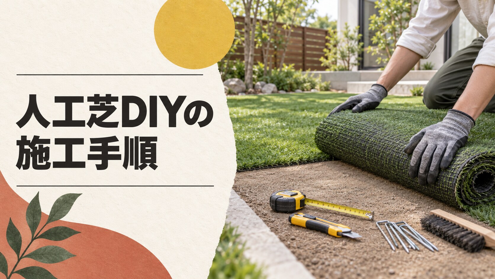 コーナンの人工芝をDIYする手順