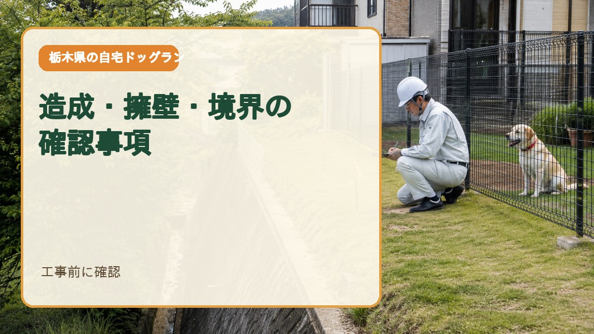 造成・擁壁・境界に関する確認事項