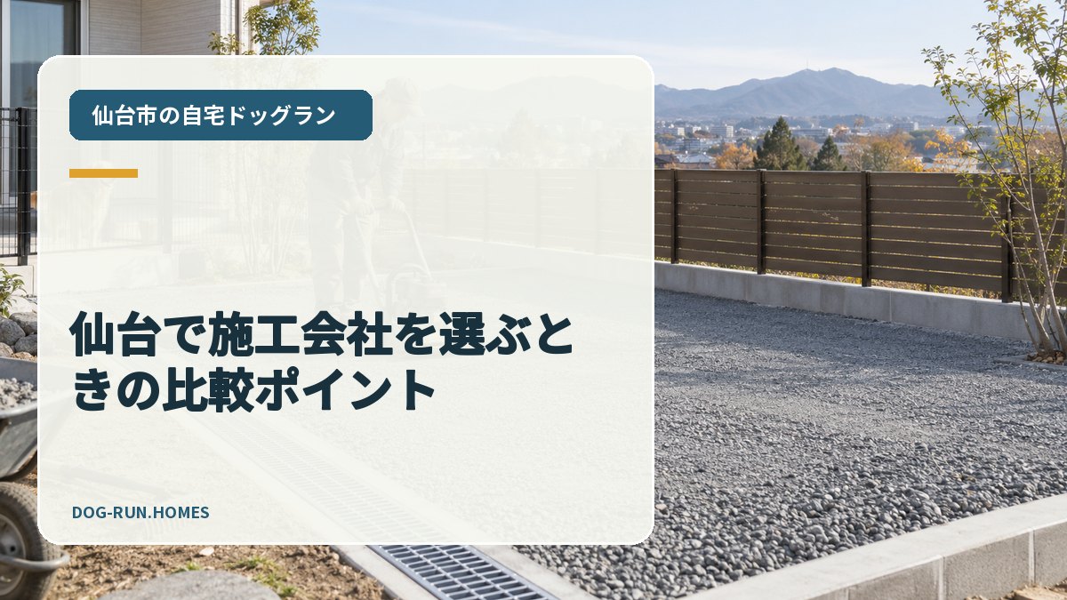 仙台で施工会社を選ぶときの比較ポイント