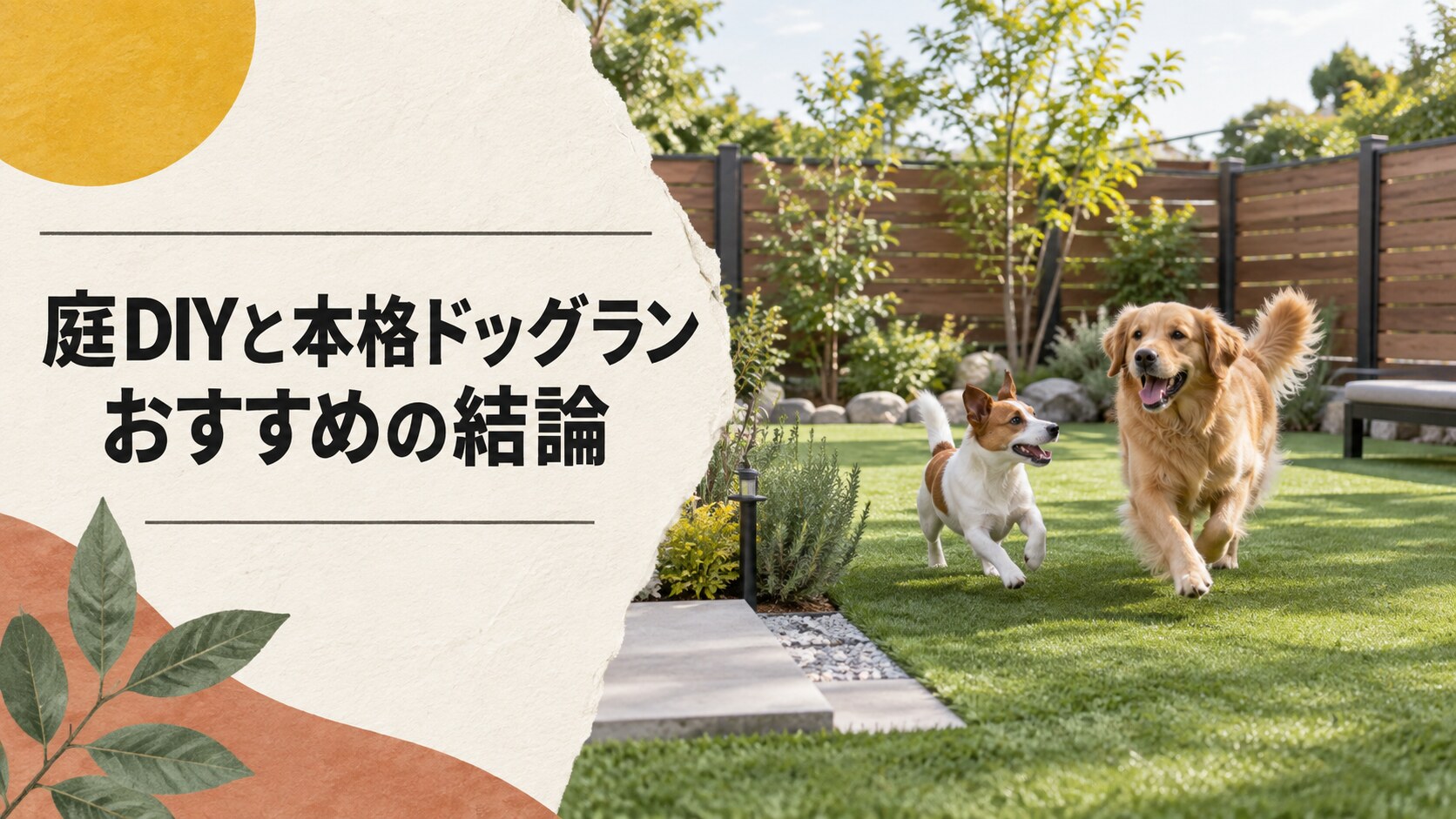 まとめ|庭のDIYなら防草ガーデンターフ、本格ドッグランなら専門業者へ