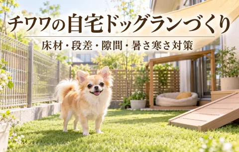 チワワの自宅ドッグランづくり｜床材・段差・フェンスの隙間・暑さ寒さ対策