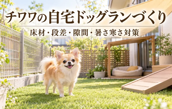 チワワの自宅ドッグランづくり｜床材・段差・フェンスの隙間・暑さ寒さ対策