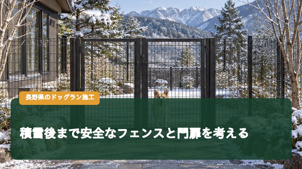 積雪後まで安全なフェンスと門扉を考える