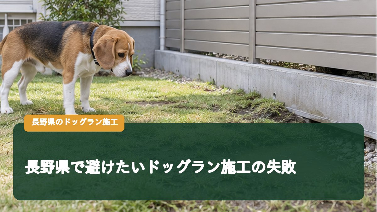 長野県で避けたいドッグラン施工の失敗
