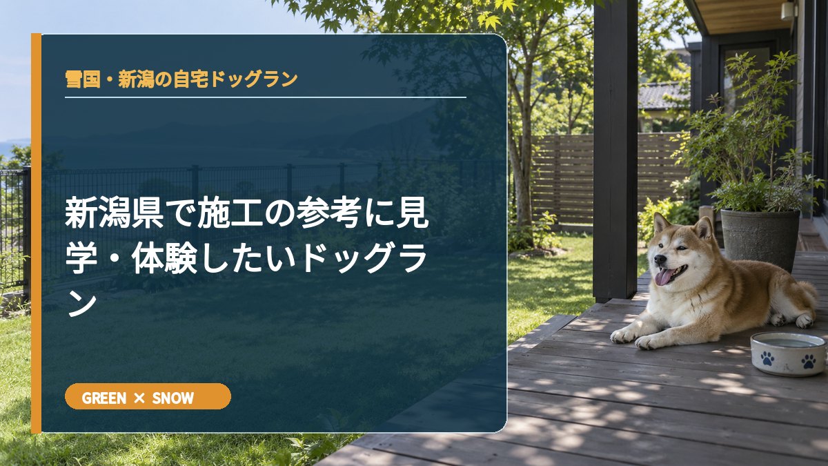 新潟県で施工の参考に見学・体験したいドッグラン