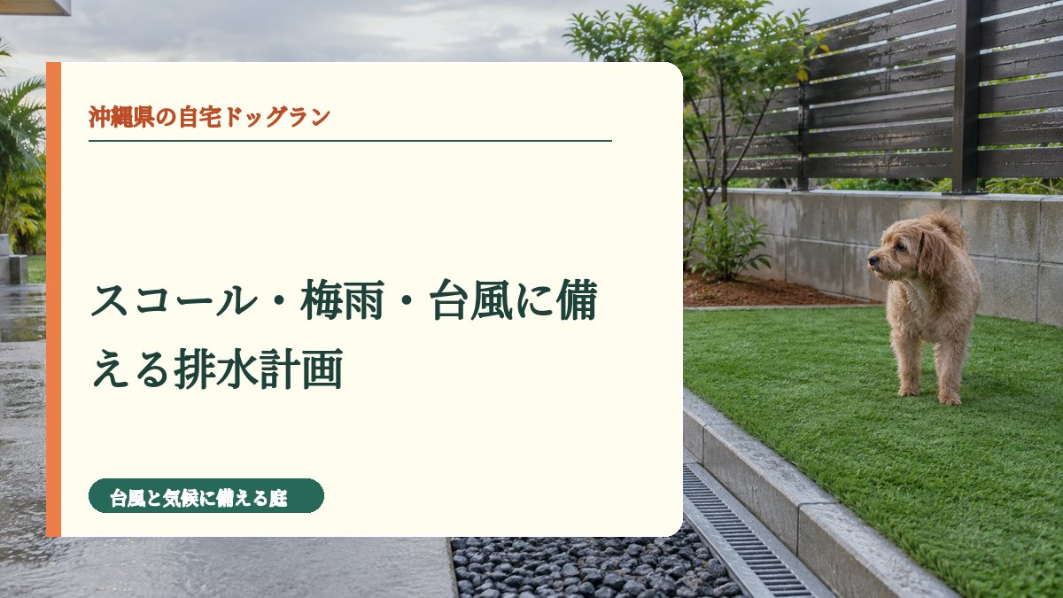 スコール・梅雨・台風に備える排水計画