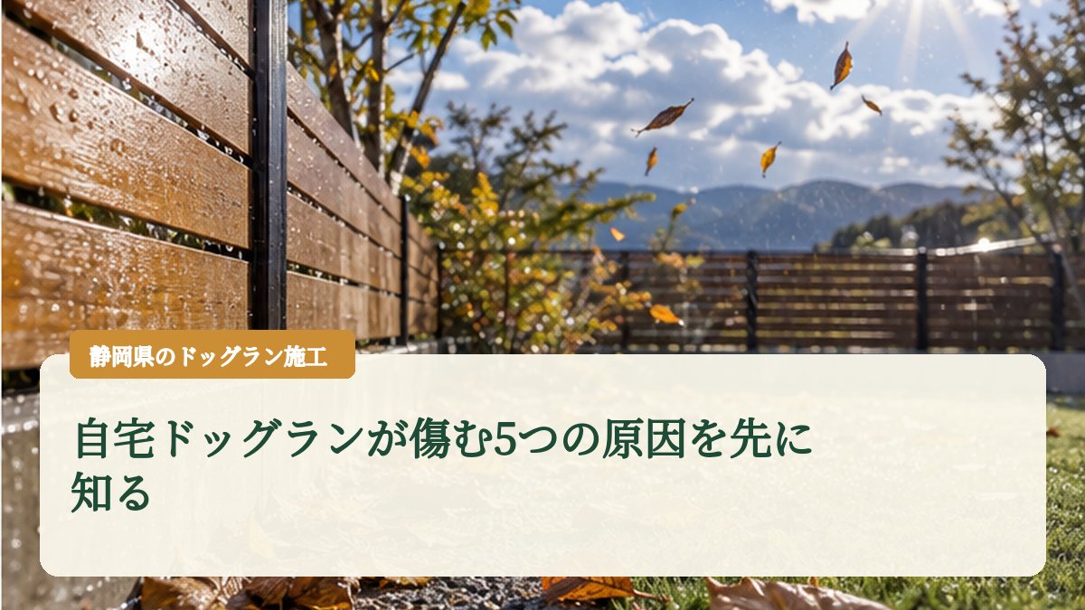 自宅ドッグランが傷む5つの原因を先に知る