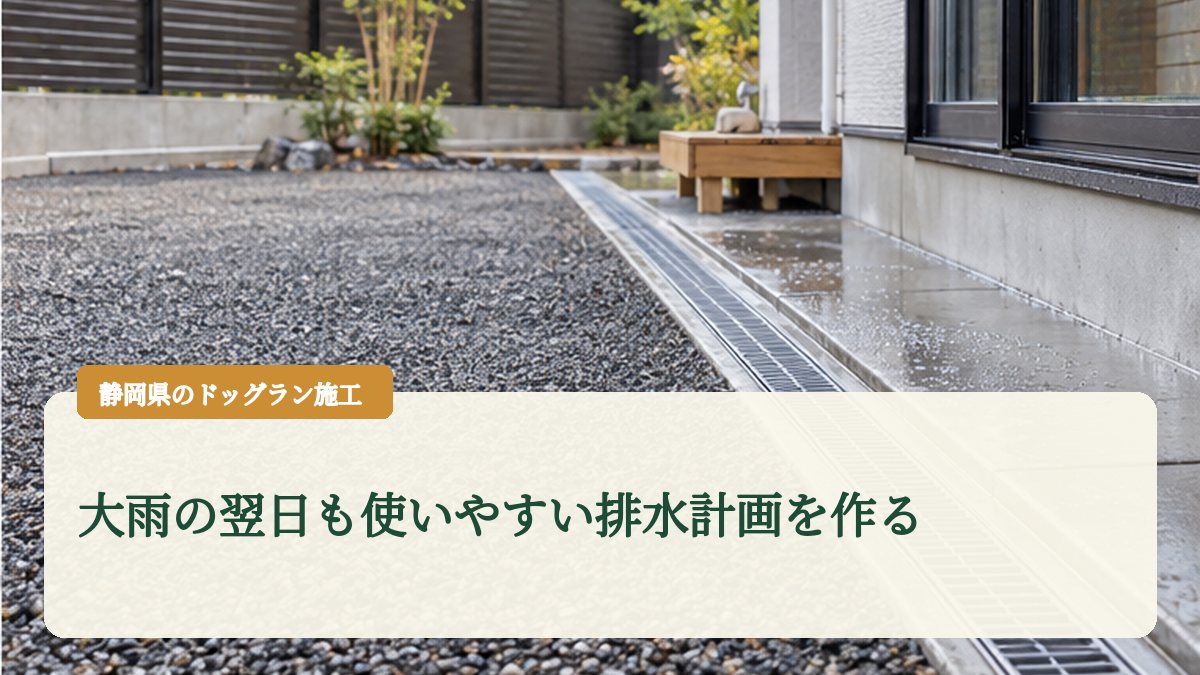 大雨の翌日も使いやすい排水計画を作る