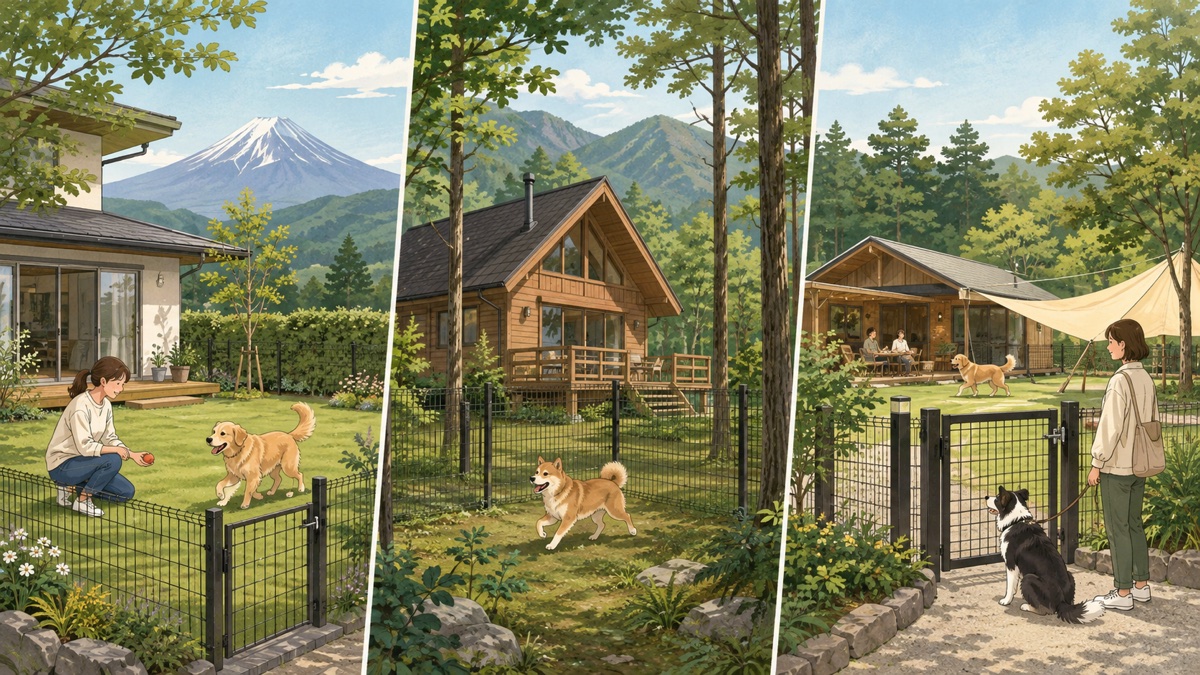 自宅・別荘・宿泊施設で考える山梨県のドッグラン活用例